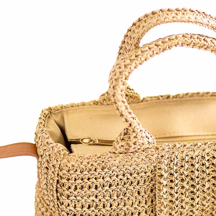 The Royal Standard - Wholesale Purse/Bag Accessory - Women's - Dunmore Straw Purse Natural 9x6x3
