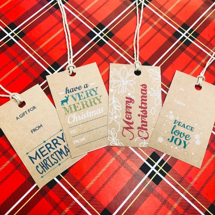 Kraft Christmas Gift Tags, Decorative Brown for wholesale by True North Bazaar