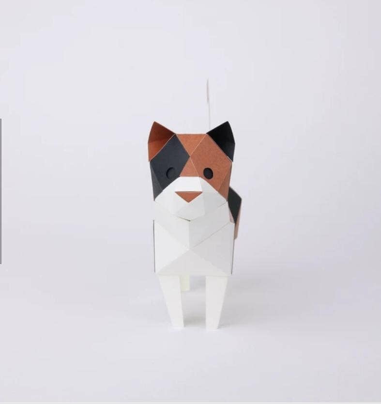 「FUNJI」In Japan – wholesale DIY-pysselkit – KAKUKAKU Calico Cat DIY Origami Pappershantverkskit2