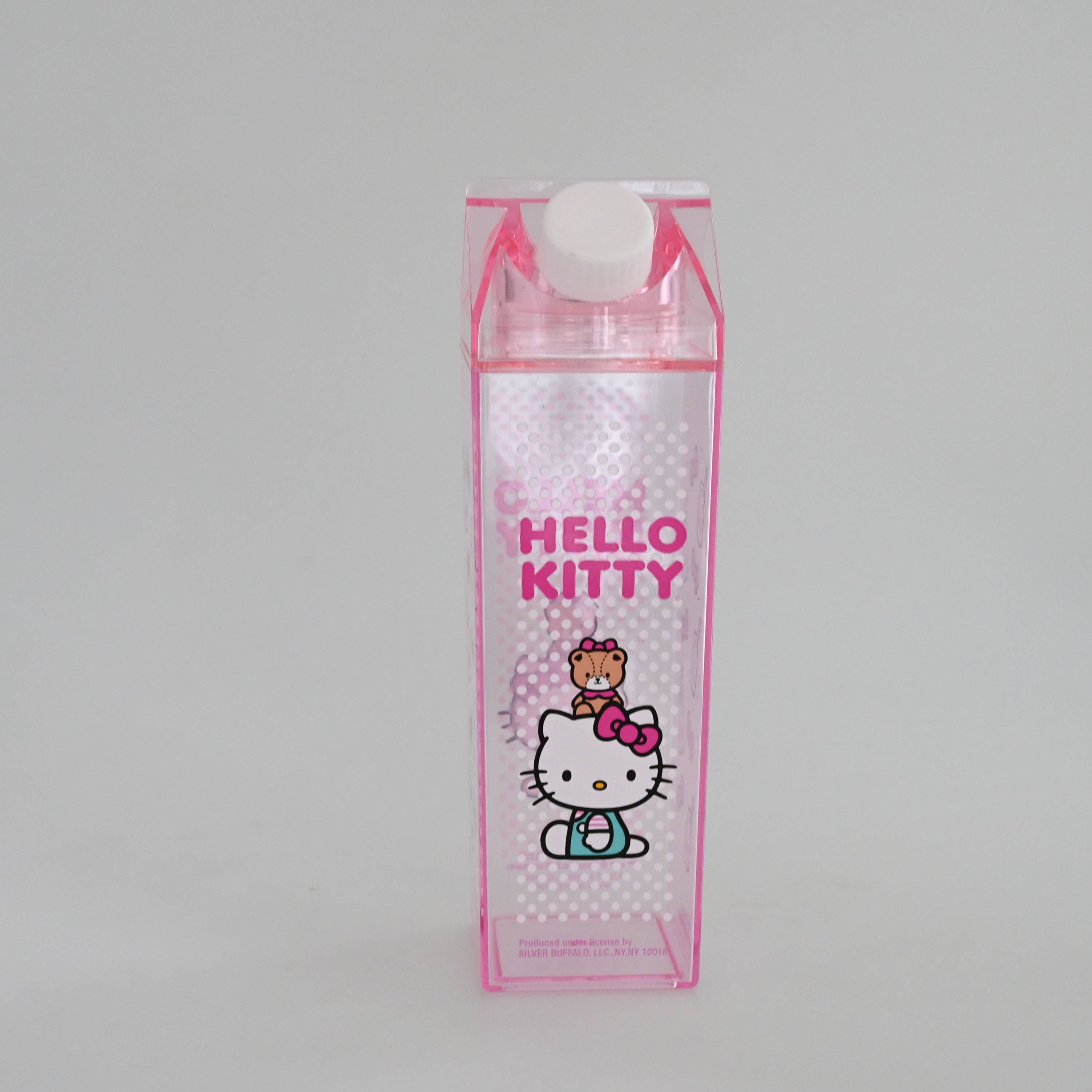 Silver Buffalo - Wholesale Water Bottle - Hello Kitty Bear Milk Bottle Dots 16.2oz Plastic Milk Carton1