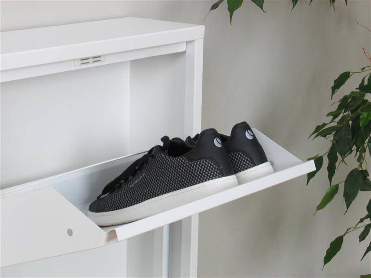 WDMT - Wholesale Shoe Rack - Metalen schoenenkast 6 - deurs - set van 2 | Mat wit5