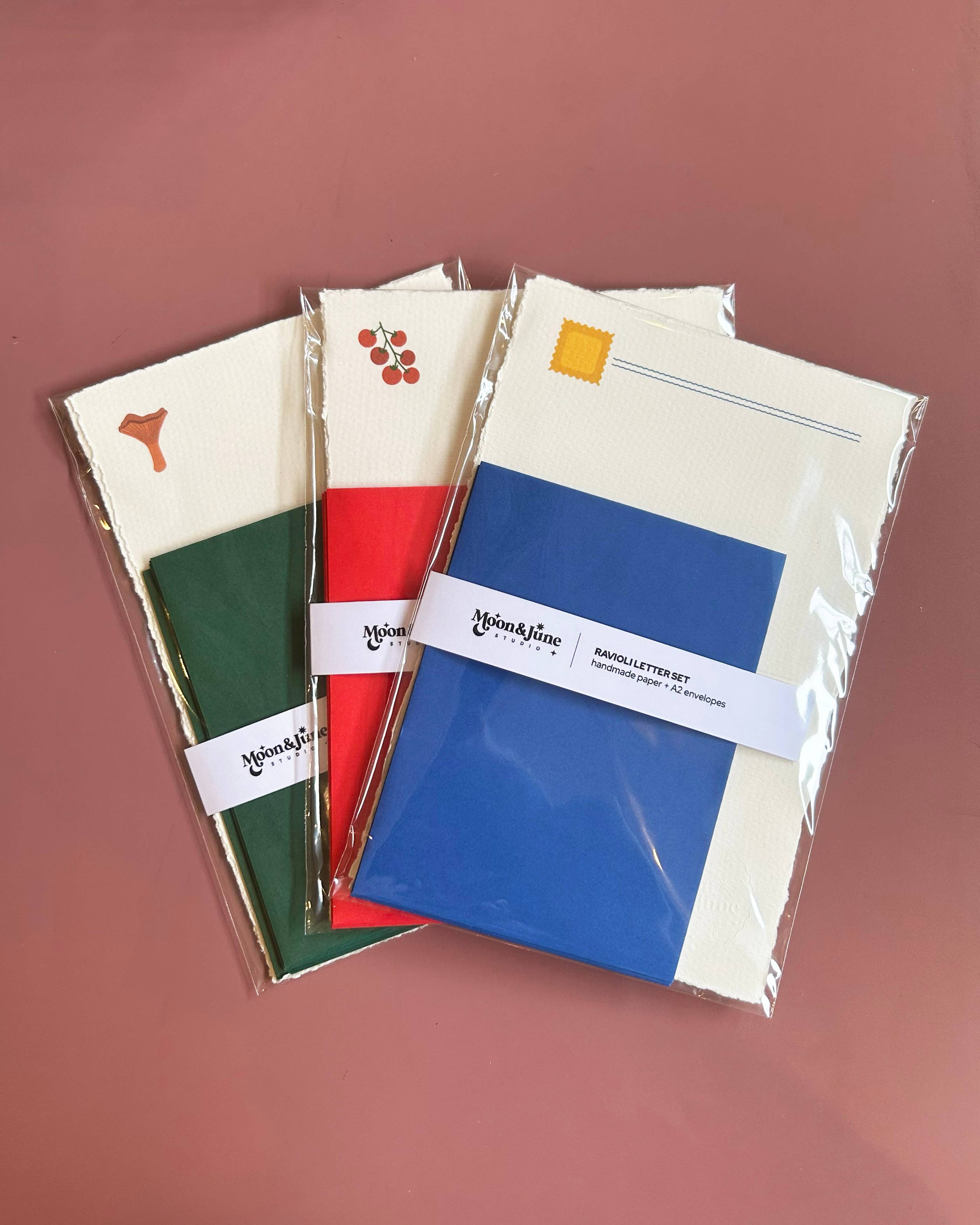 Moon&June Studio - Wholesale Stationery/Notecard Set - Ravioli Letter Set Stationery / Handmade Paper3