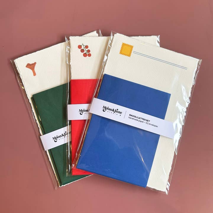 Moon&June Studio - Wholesale Stationery/Notecard Set - Ravioli Letter Set Stationery / Handmade Paper3