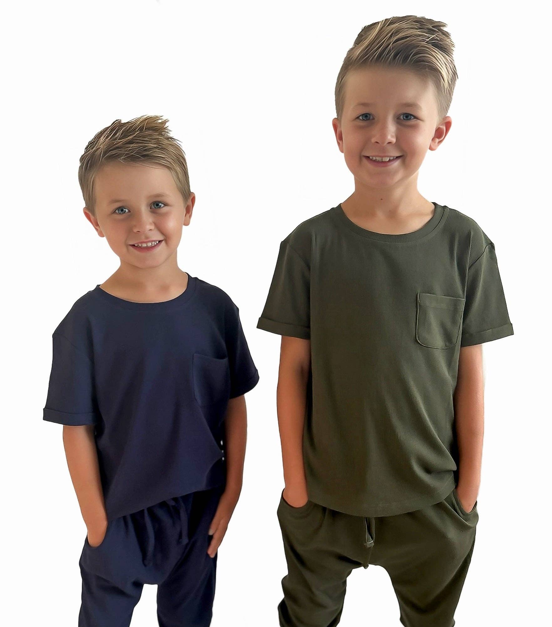 Remi + Rae Co. – wholesale Lounge sweatpants/jogging bottoms – Kids – BAMBOO RIBBED JOGGERS - NAVY14