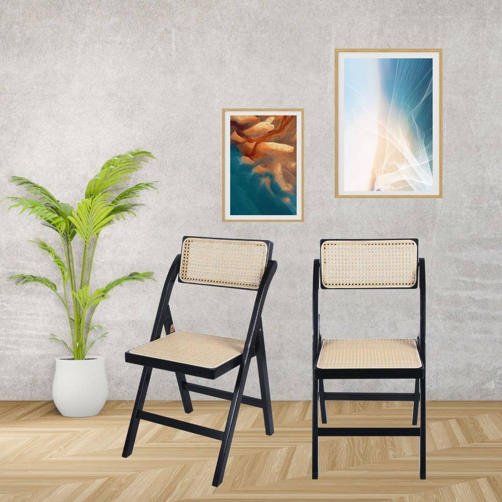 Aria Home – wholesale Folding chair – Set of 2 Tristan Bamboo Wood Folding Chair,2