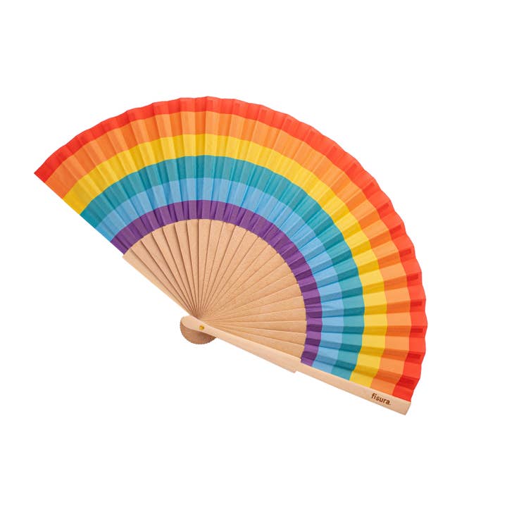 Fisura - Wholesale Handheld folding fan - “Rainbow” fan1