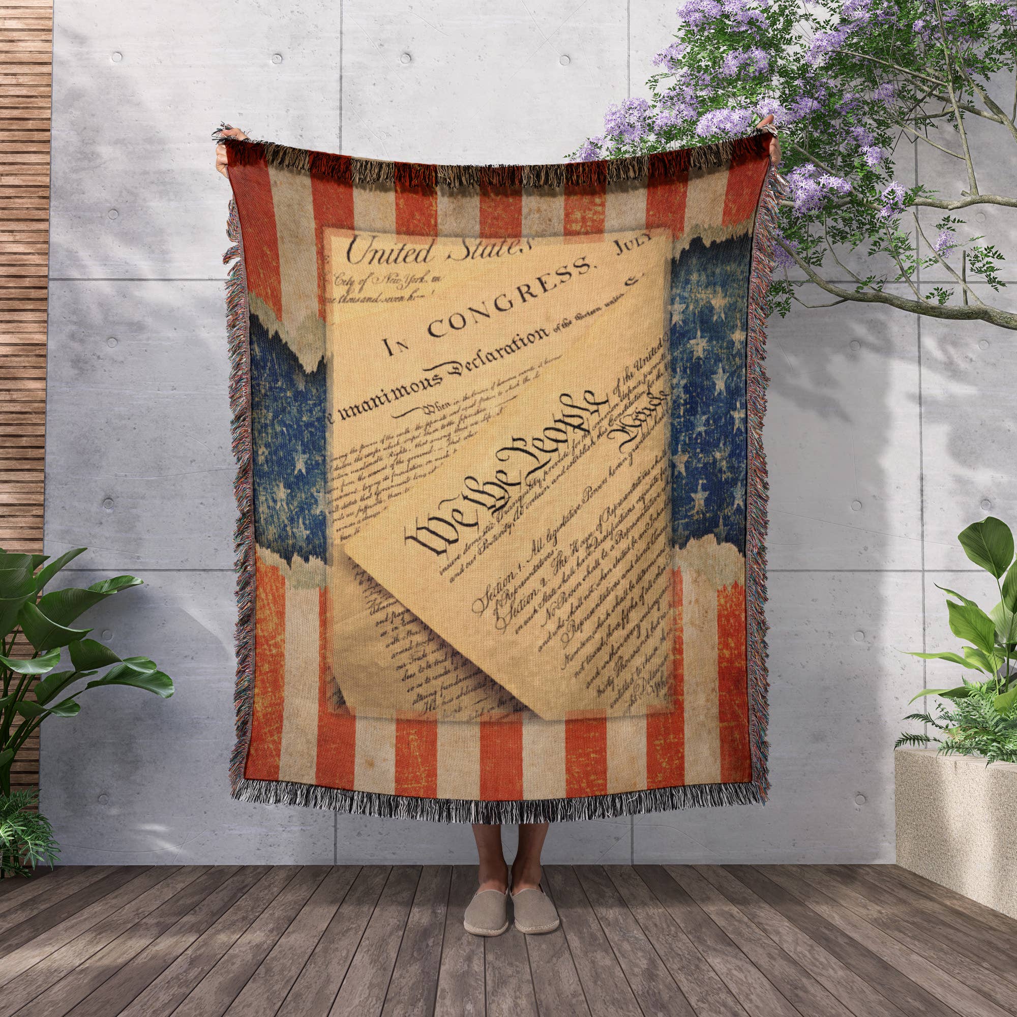 3dRose - Wholesale Decoratiedeken - 3dRose, Amerikaanse Grondwet, Deken2