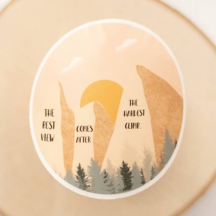 The Best View Sticker, Inspirational Stickers for wholesale by Syera Love & Co.