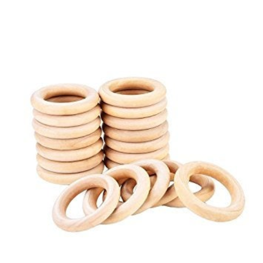SGN Group LTD - Wholesale Wood Toy - Kids - 10 pcs Macrame rings, wooden teethings, wooden wheels rings5