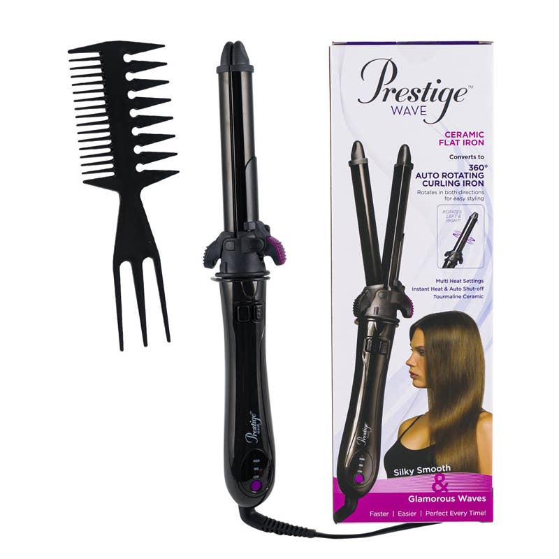 Deluxe Import Trading - Wholesale Hair Curlers - PRESTIGE WAVE HAIR STRAIGHTENING AND CURLING IRON0