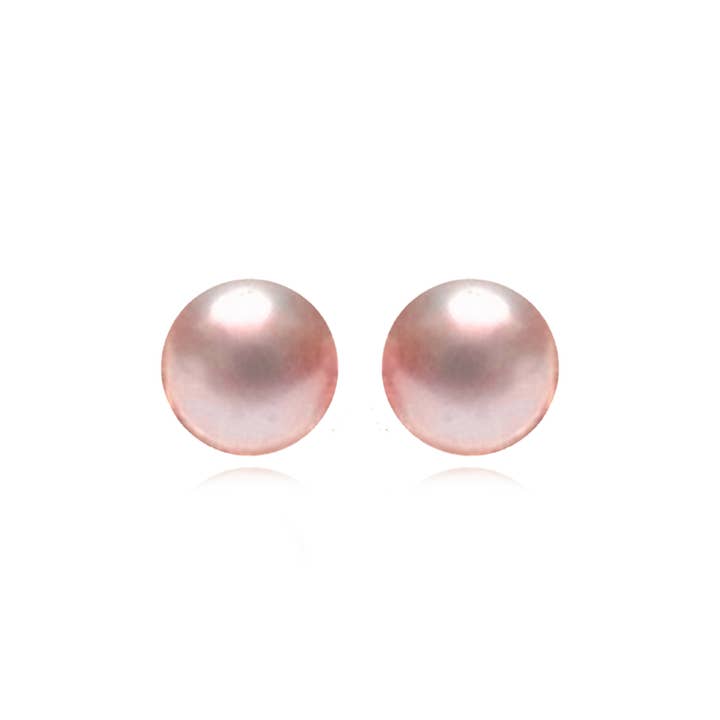 Orecchini in Argento Sterling 925 con Perla Rosa rifiniti in rodio - Geel per la vendita all'ingrosso da parte di Luxenter