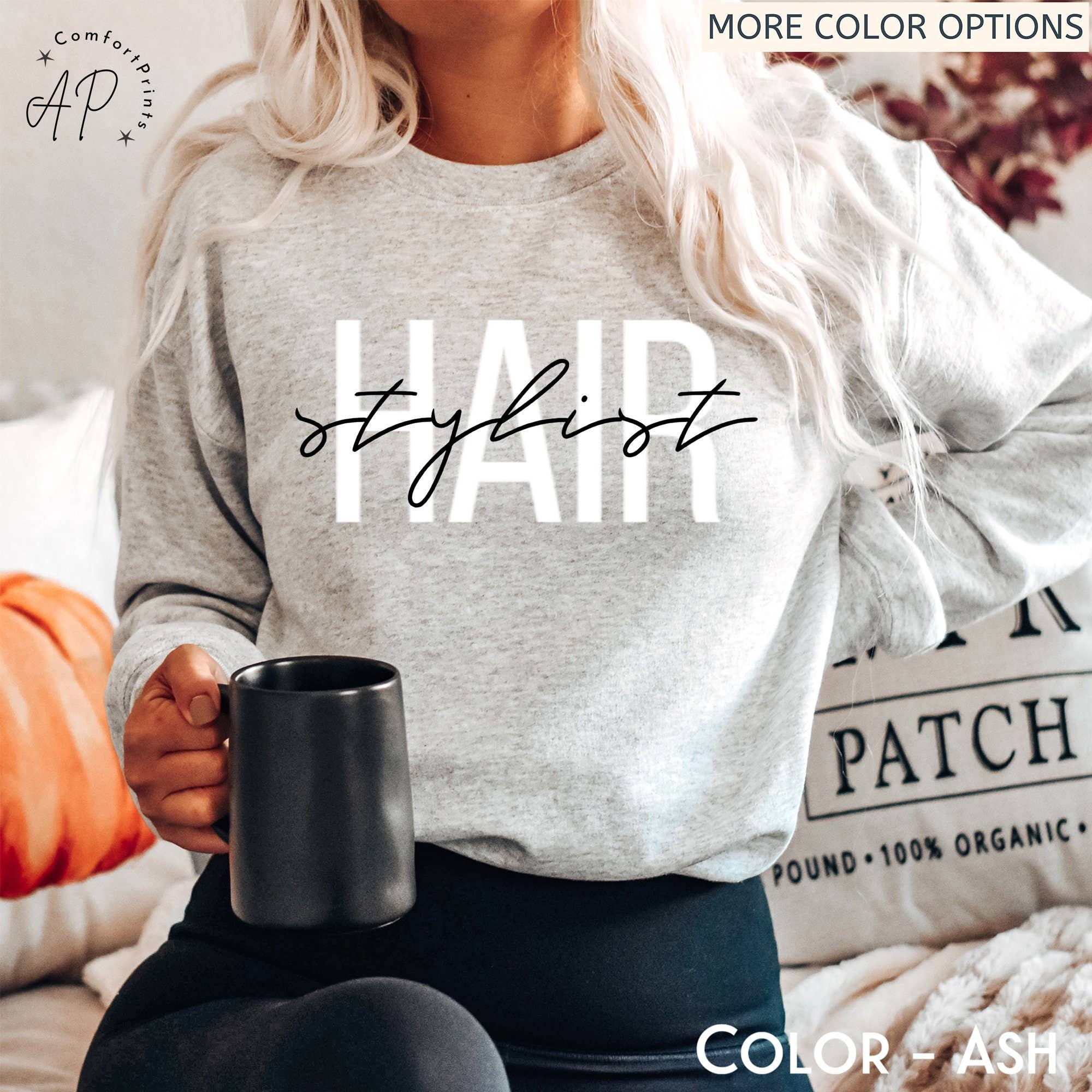 APComfortPrints - Wholesale Graphic Sweatshirt - Women's - Hair Stylist Sweatshirt0