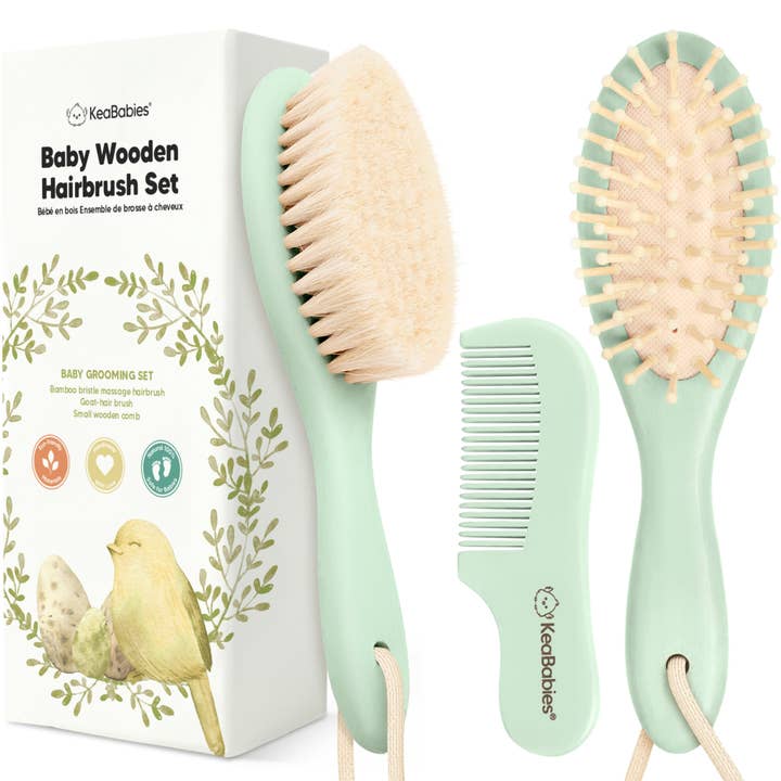 KeaBabies Baby Hair Brush and Comb Set for wholesale by KeaBabies