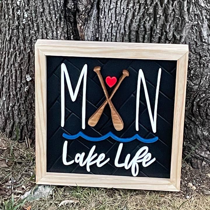 Umbrella Custom Woodworking - Wholesale Sign - MN Lake Life Wooden Sign