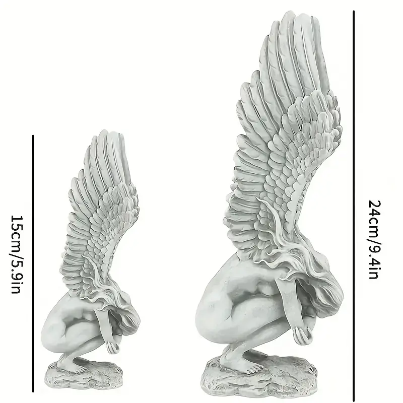 Magnifique Hearts - Wholesale Outdoor Ornament/Decor - Redemption Fairy Statue with Angel Wings Miniature - 5.9''5