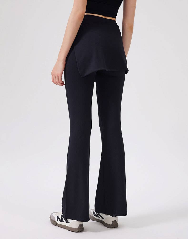 Crave by FW – wholesale Athletic/lounge leggings – Women's – High Waisted Yoga Flare Leggings Wide Leg Pant with Skirt15