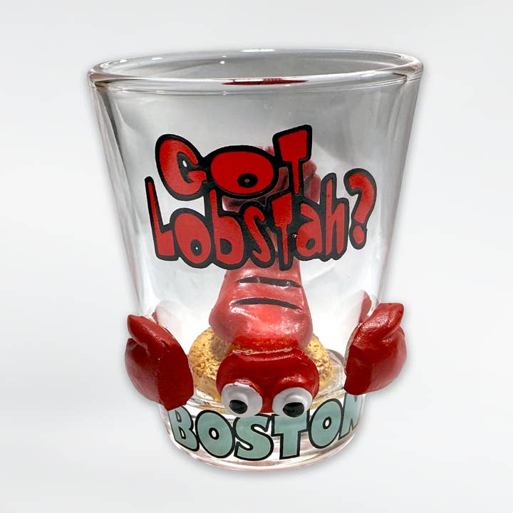 Boston Got Lobstah? Verre à shot 3D homard pour la vente par Commonwealth Souvenirs