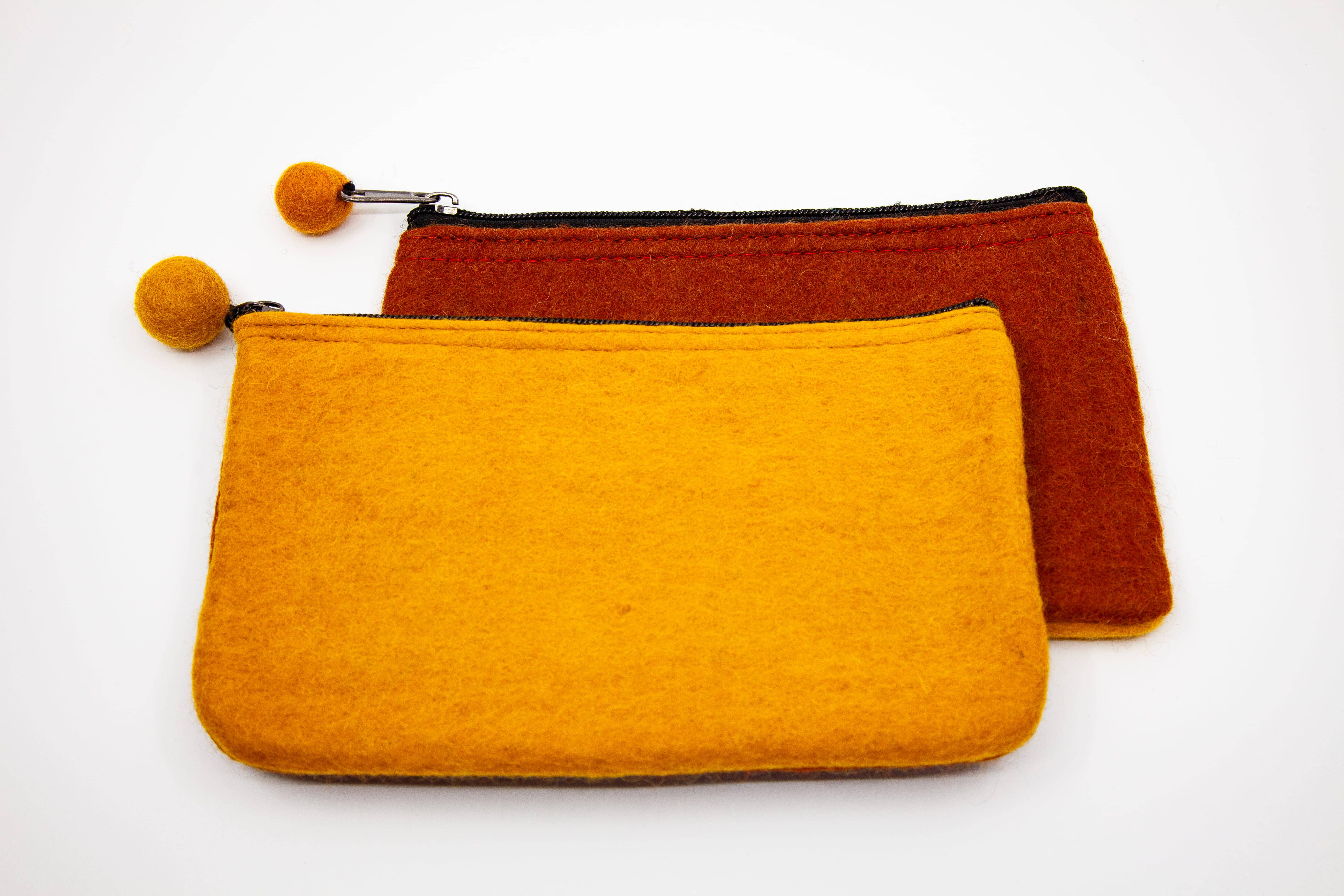 Fibres of Life - Wool & Felt - Wholesale Pouch - Women's - 2-Tone Medium Organizer Pouch | Felt Zip Pouch | Makeup Bag9