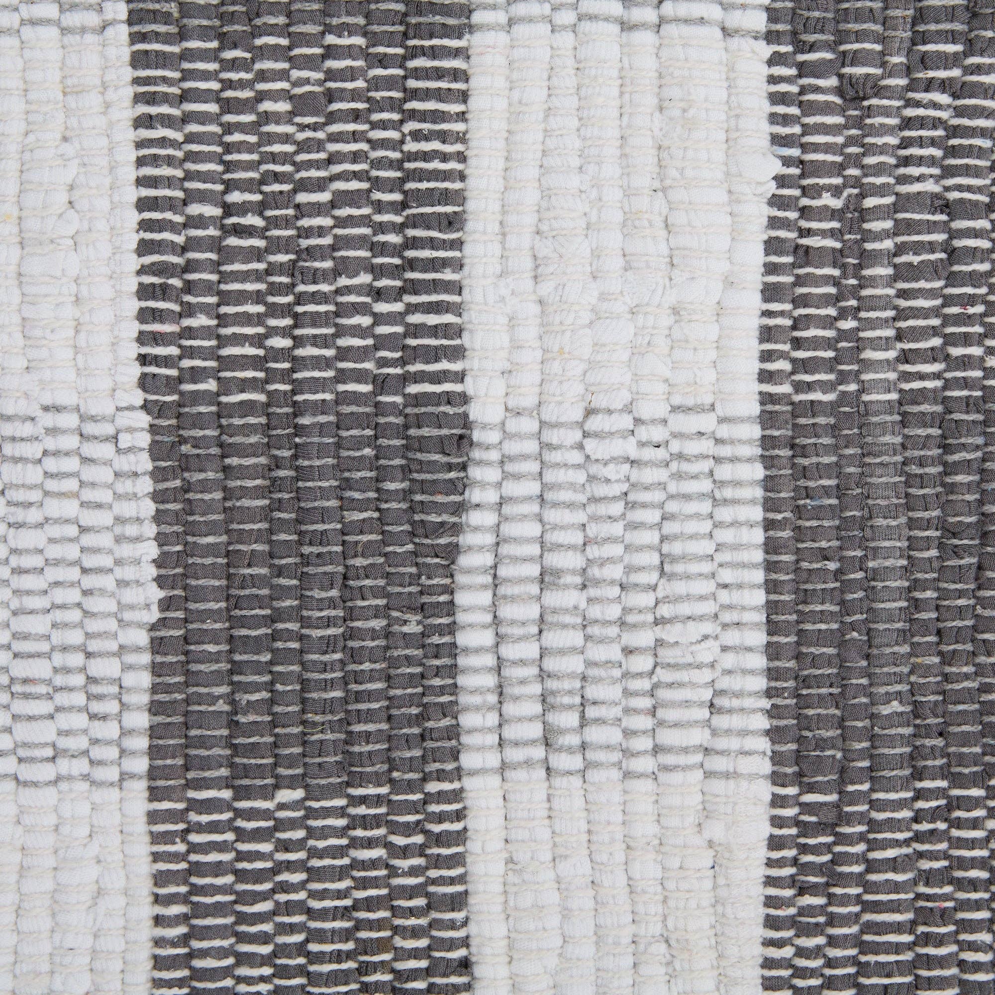 Welcome Home Unbeatable Deals - Wholesale Area Rug - Gray & White Buffalo Check Rag Rug 2Ft 3Inx6Ft4