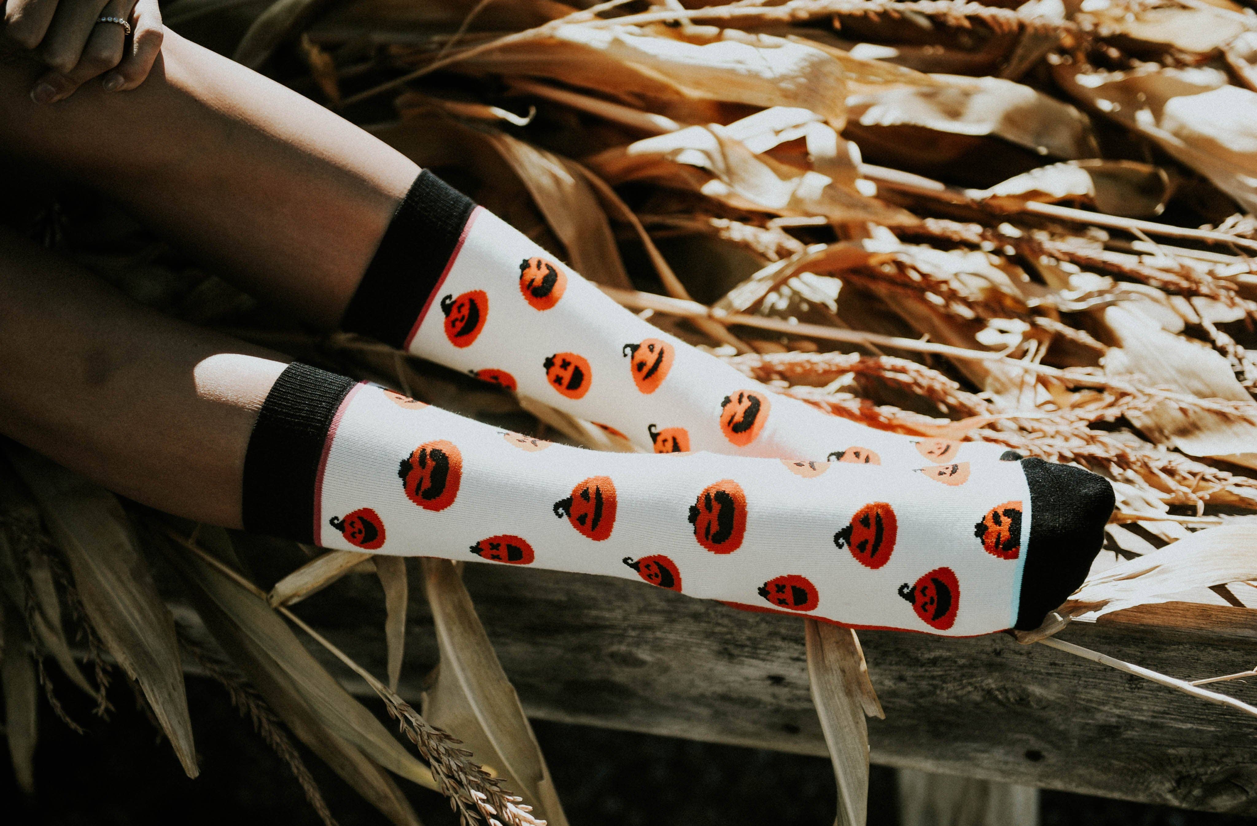 Woven Pear – wholesale Strumpor - Dam – Crew Strumpor, Jack O'Lantern1