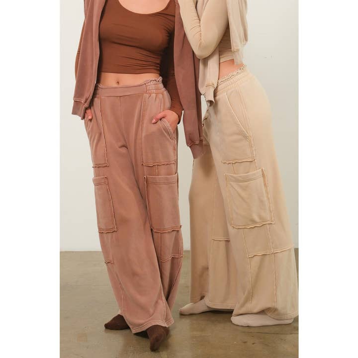 HYFVE - Wholesale Pants - Women's - DZ24E153-OVERSIZED UTILITY SWEATPANTS
