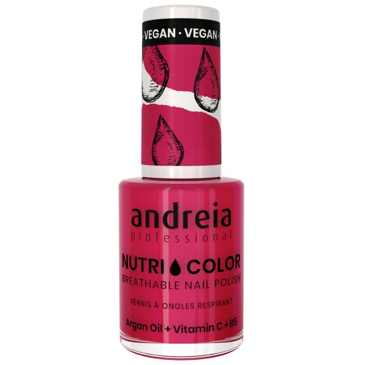 Andreia Professional NutriColor - Breathable Vegan Nail Polish NC36 Hot Pink for wholesale by Andreia Professional