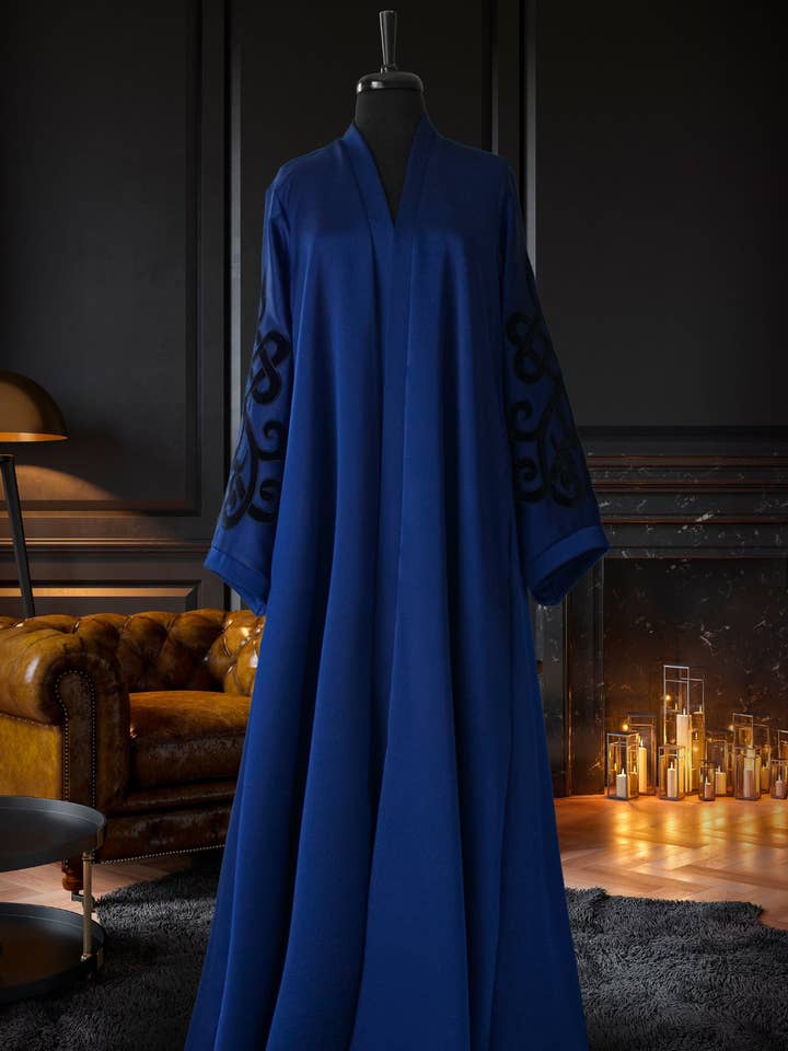 Muslima Berry Blue Abaya for wholesale by Muslima Wear