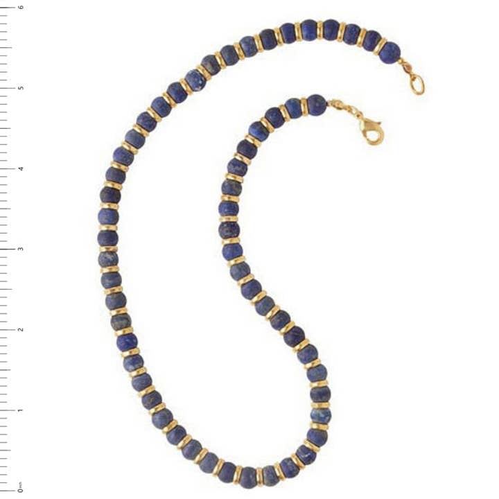 Discoveries, Inc. - Venta al por mayor Collares de cuentas/perlas - Collar de cuentas de lapislázuli sumerio - Inspirado en Egipto