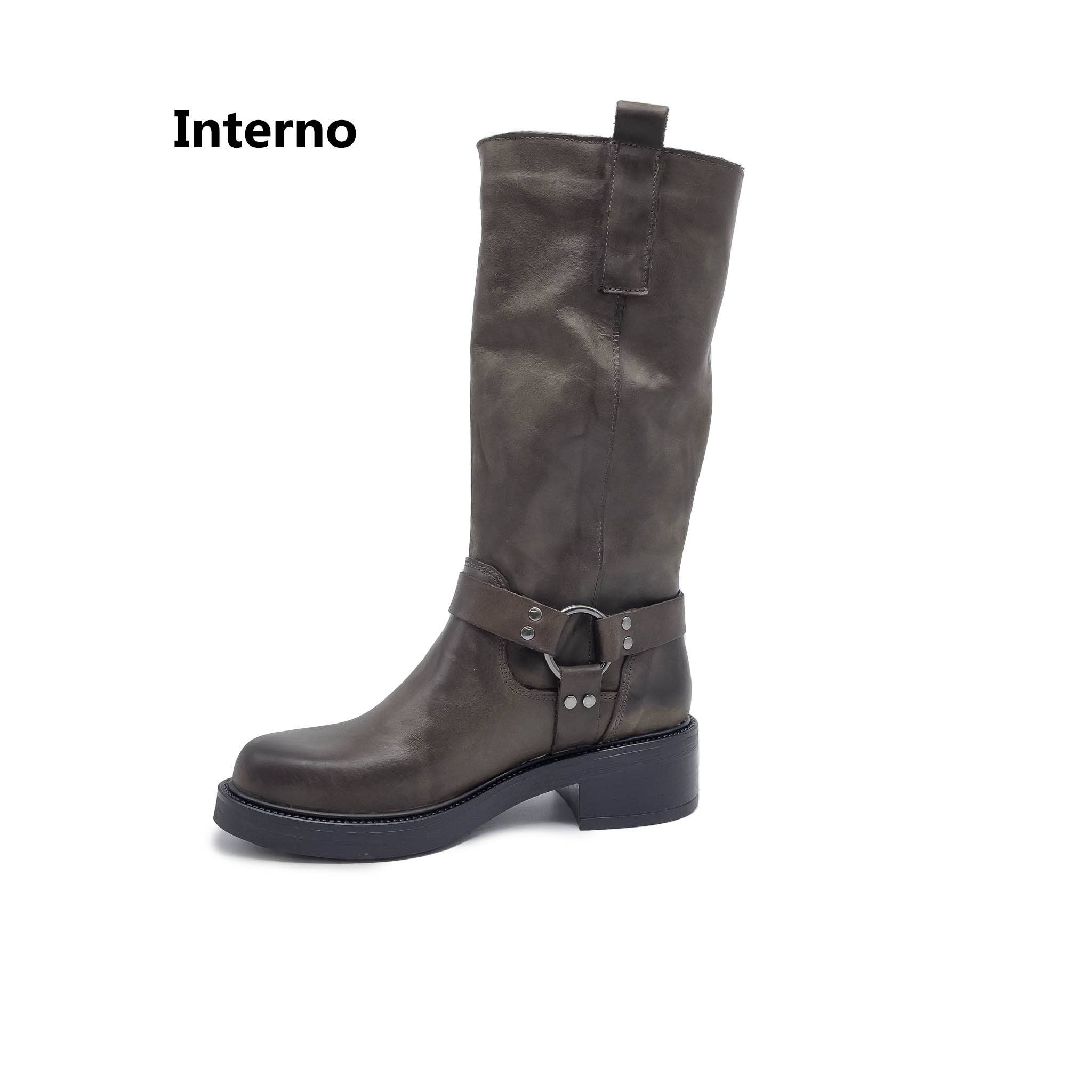 WALKING NOW SRL - Vendita all'ingrosso Stivali - Donna - Autunno Inverno Stivale MIX donna in vera pelle nab. marrone1
