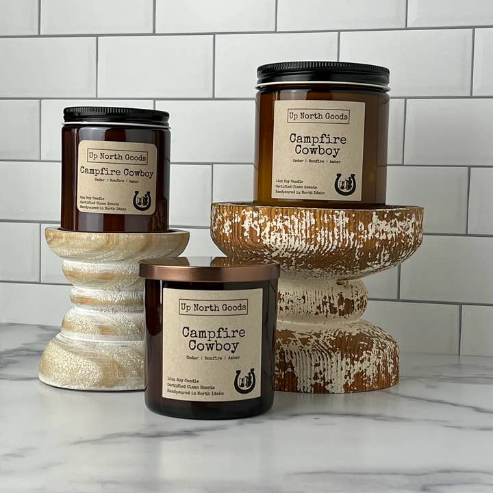 Up North Goods - Wholesale Jar/Filled Candle - Campfire Cowboy Soy Candle