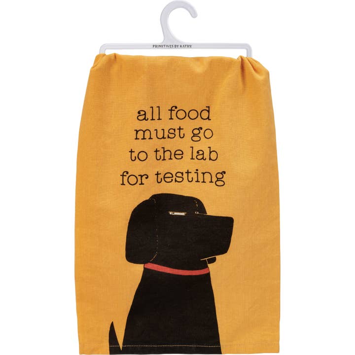 All Food To The Lab For Testing Kitchen Towel for wholesale by Primitives by Kathy