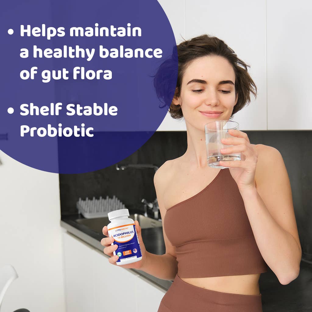 Vitamatic - Wholesale Oral Supplement/Vitamin - Vitamatic Acidophilus Probiotic 10 Billion CFU | 120 Tablets3