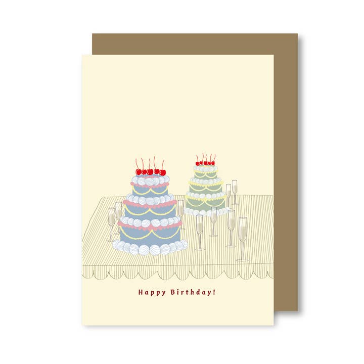 'Happy Birthday' Cake Card for wholesale by Emma Stewart