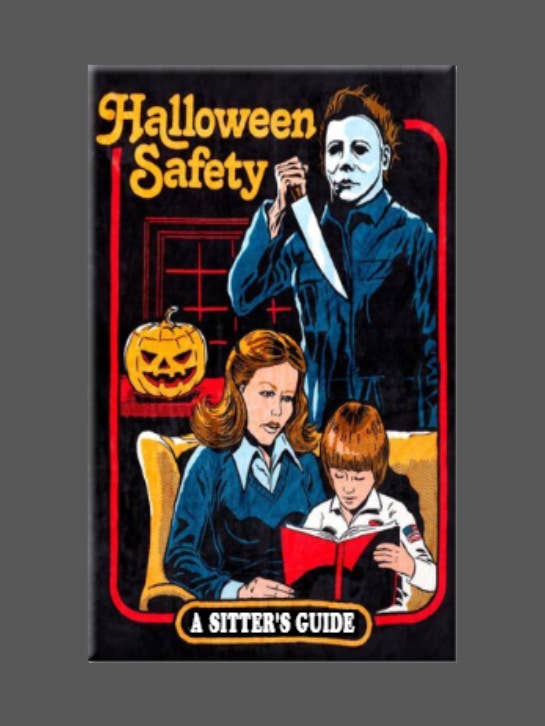 Imán o chapa retro de Halloween: Guía para niñeras, diseño vintage para venta al por mayor de Ba Ba Buttons