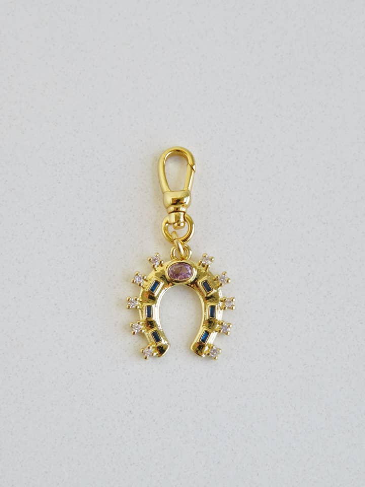 Diamond Horseshoe with Swivel Clasp for wholesale by Boutique Suarez Co.