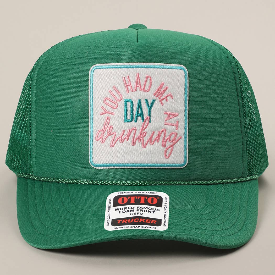 Fashion City - Vente Casquette de camionneur – unisexe - Casquette à filet avec écusson brodé "You Had Me At Day Drinking"37