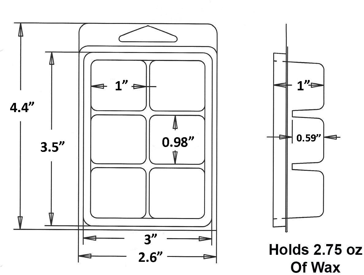Starlight Wholesale LLC. - Wholesale Wax Melt - 6 Cavity Wax Melt Molds Clear Empty Plastic Candle Box Clamshells for Wax or Soap1