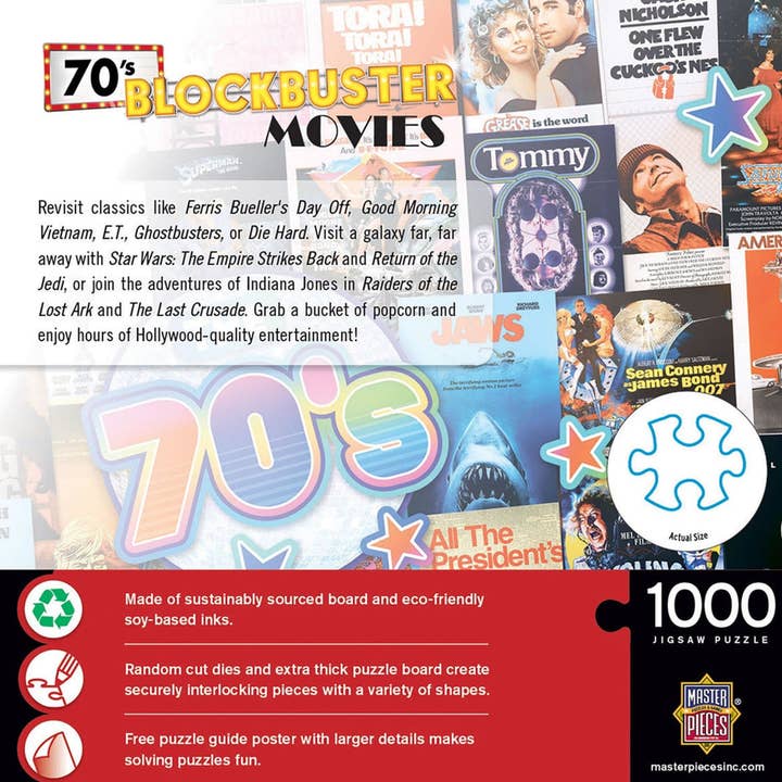 Hobby-lines – wholesale Puzzle – Adult – Blockbuster Movies - 70's 1000pc Puzzle | MSP-722021