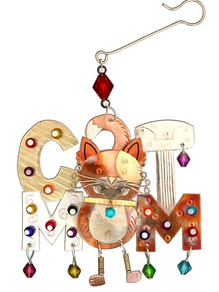 Cat Mom Ornament for wholesale by Pilgrim Imports