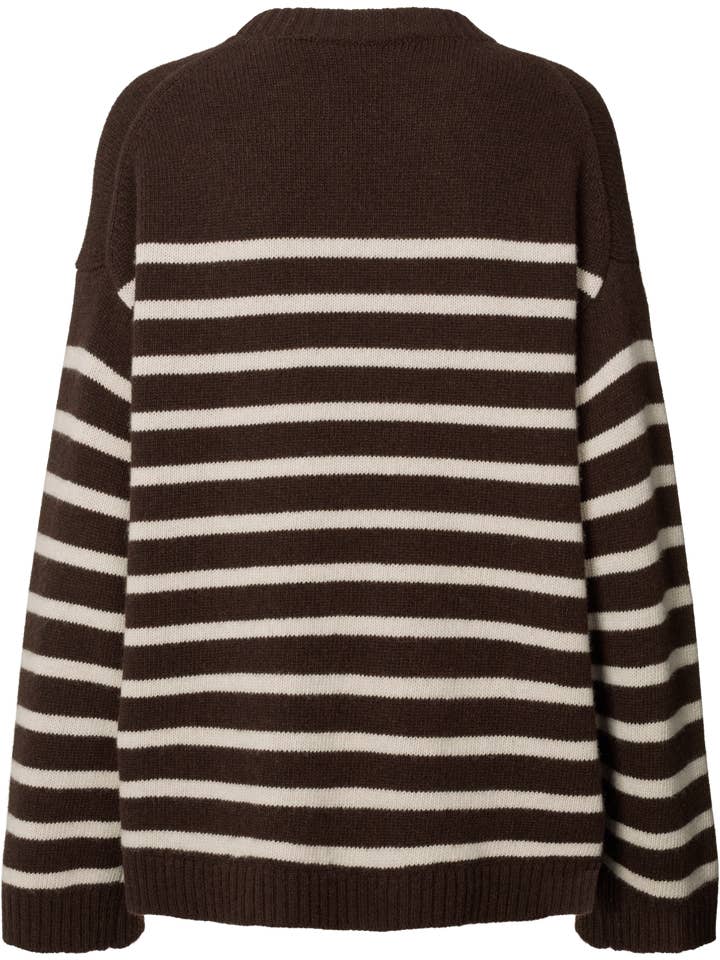 gai-lisva - Wholesale Knitted jumper – Women′s - Barbera Stripe Lambswool Jumper - Mulch5