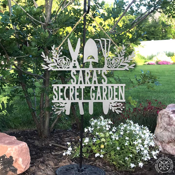 Find Me In The Garden Custom Sign - 2 Styles - Personalized Gardening Decor Outdoor Signs for wholesale by Rusted Orange Craftworks Co.