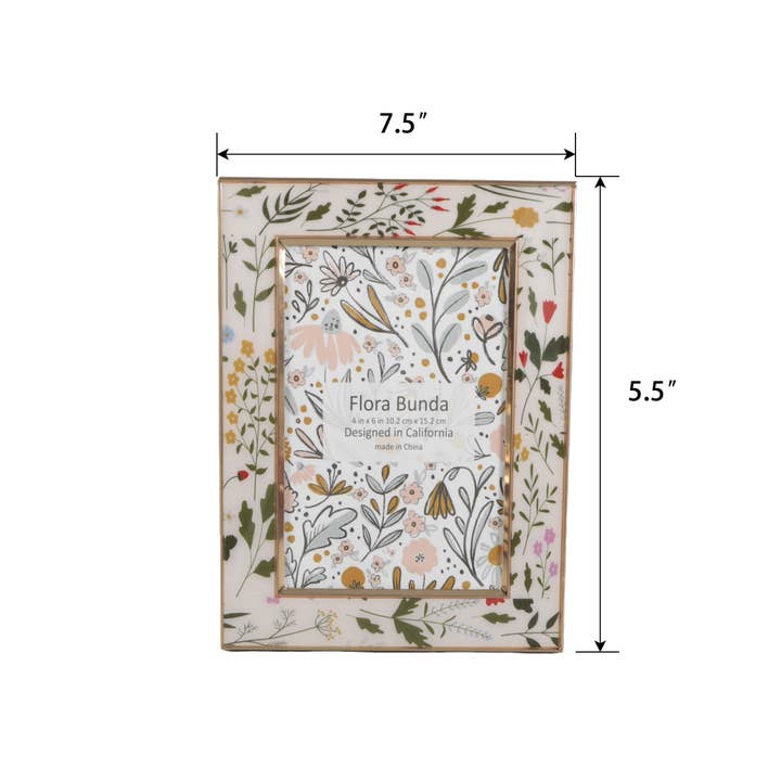Flora Bunda Inc – wholesale Picture frame – 4x6 Wild Flowers Aluminum Frame1