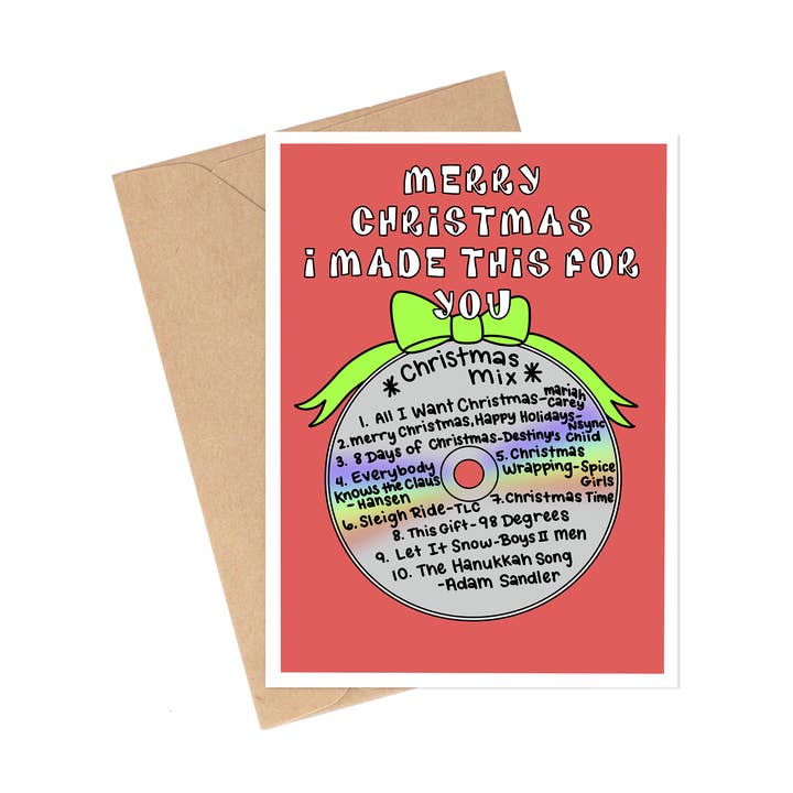 Mixtape kerstkaart voor wholesale door Siyo Boutique
