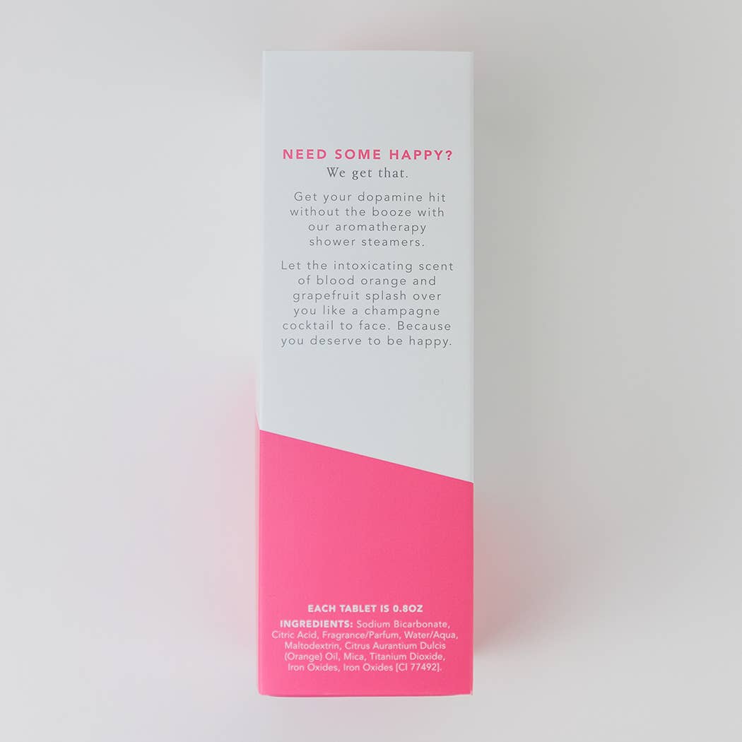 Chez Gagné - Wholesale Shower Steamer/Bomb - Happy Hour Shower - Aromatherapy Shower Steamers - Blood Orange Grapefruit - Set of 813