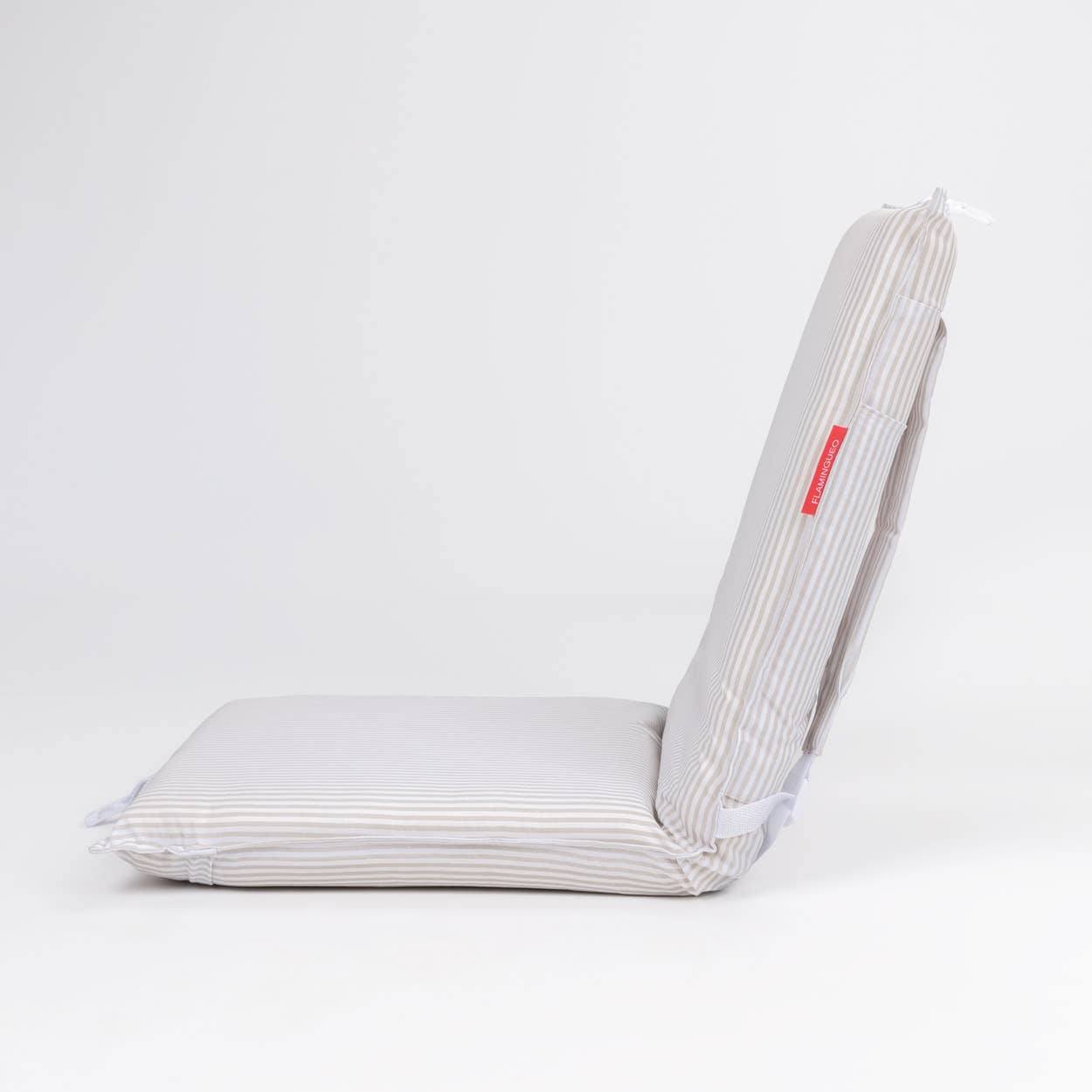 Flamingueo - Wholesale Beach Accessories - Beige folding beach chair with stripes2