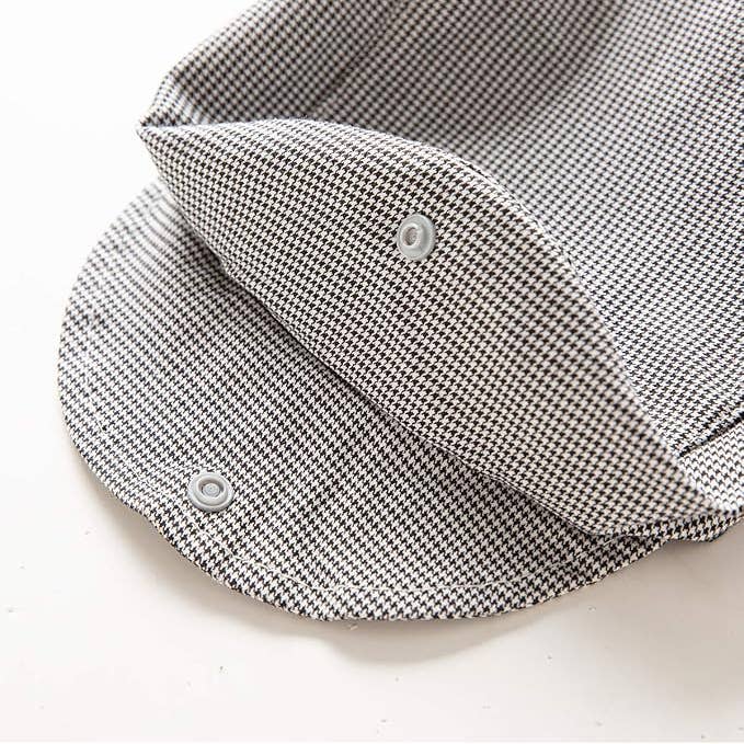 Fennco Styles - Wholesale Kids Hat - Kids - Black Herringbone Cotton Toddler Flat Cap – Two Ways to Wear2