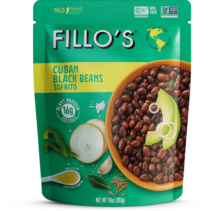 FILLO'S - Wholesale Beans - FILLO'S Cuban Black Beans, Ready-to-Eat, 6 Pouches/Case