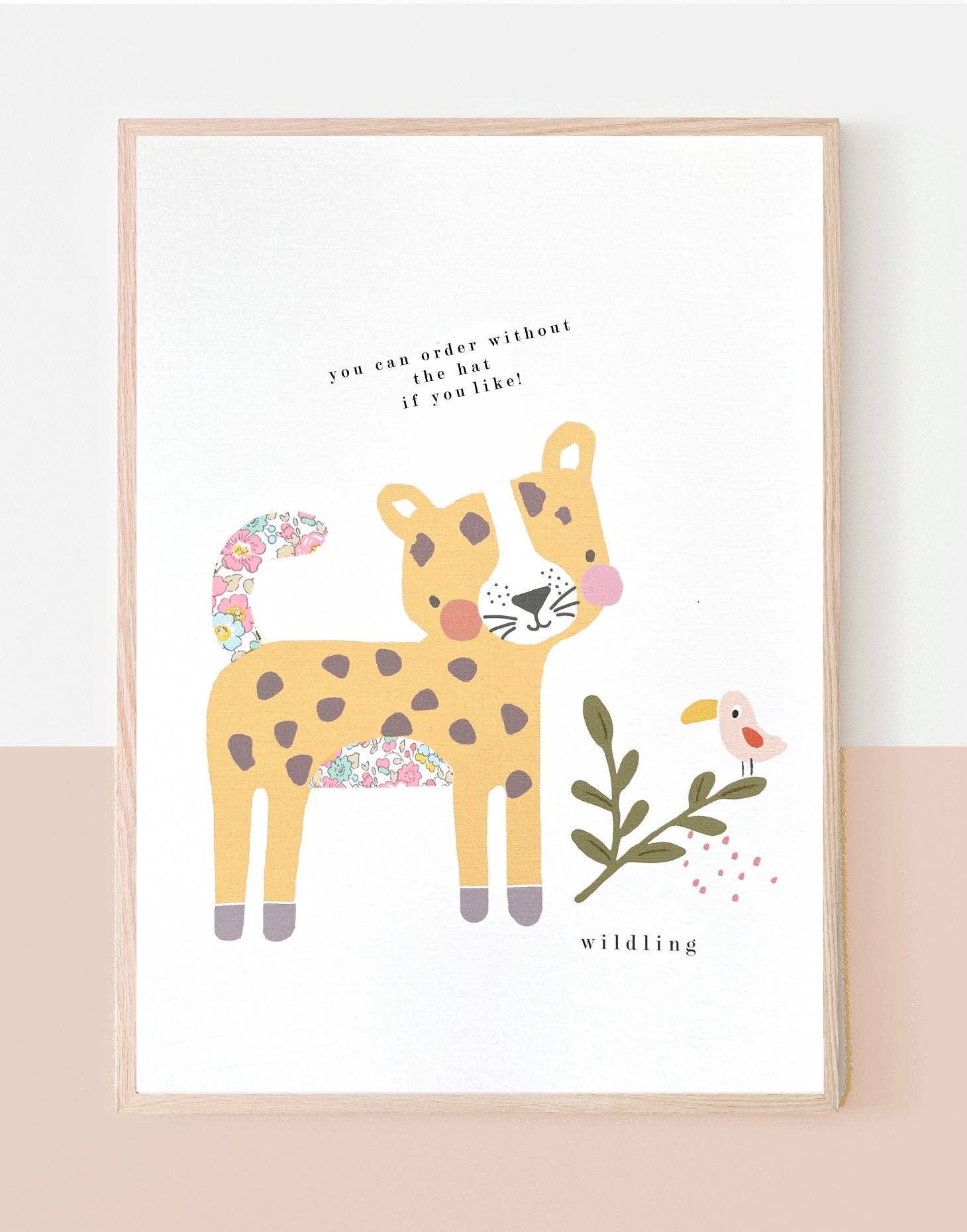 The Charming Press - Wholesale Art Print - Kids & Baby - Leopard Nursery Art - made with Liberty fabric1
