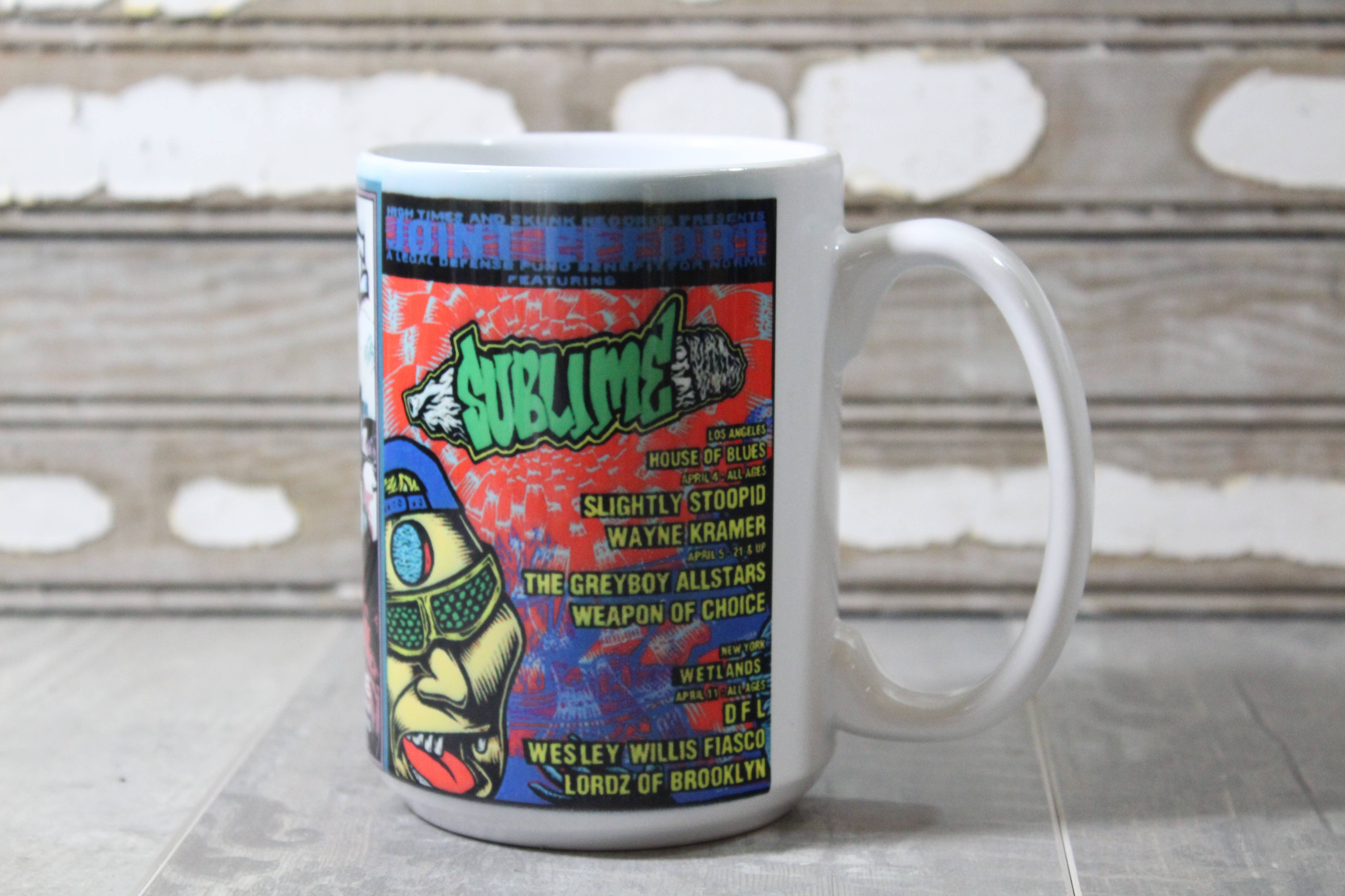 Raven Design - Wholesale Coffee Mug - Sublime Concert Poster// 15oz Ceramic Coffee Mug3