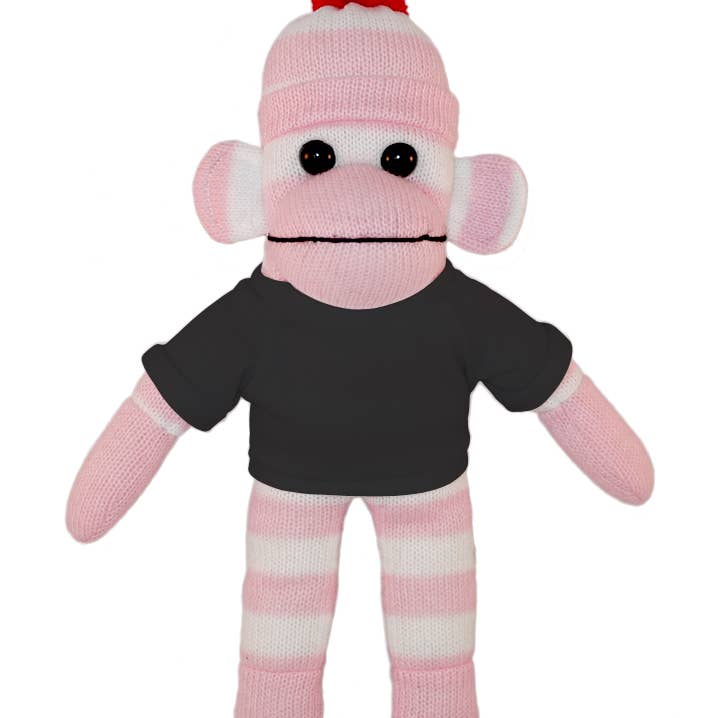 Plushland - Wholesale Stuffed/plush toy – Kids & baby - Pink Sock Monkey Bean Bag animal 10"3